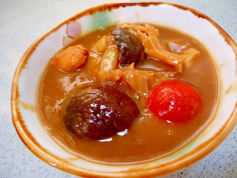 茄子とトマトのカレースープ